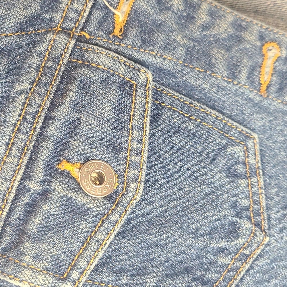 Vintage y2k Express jeans denim jeans jacket small - Picture 2 of 8
